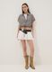 Multicoloured gingham cropped stretch-cotton shirt_1