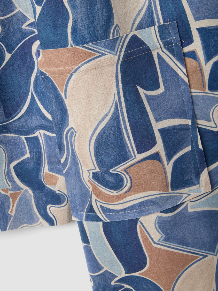 Multicolour lightweight regular fit jacket with pattern_5