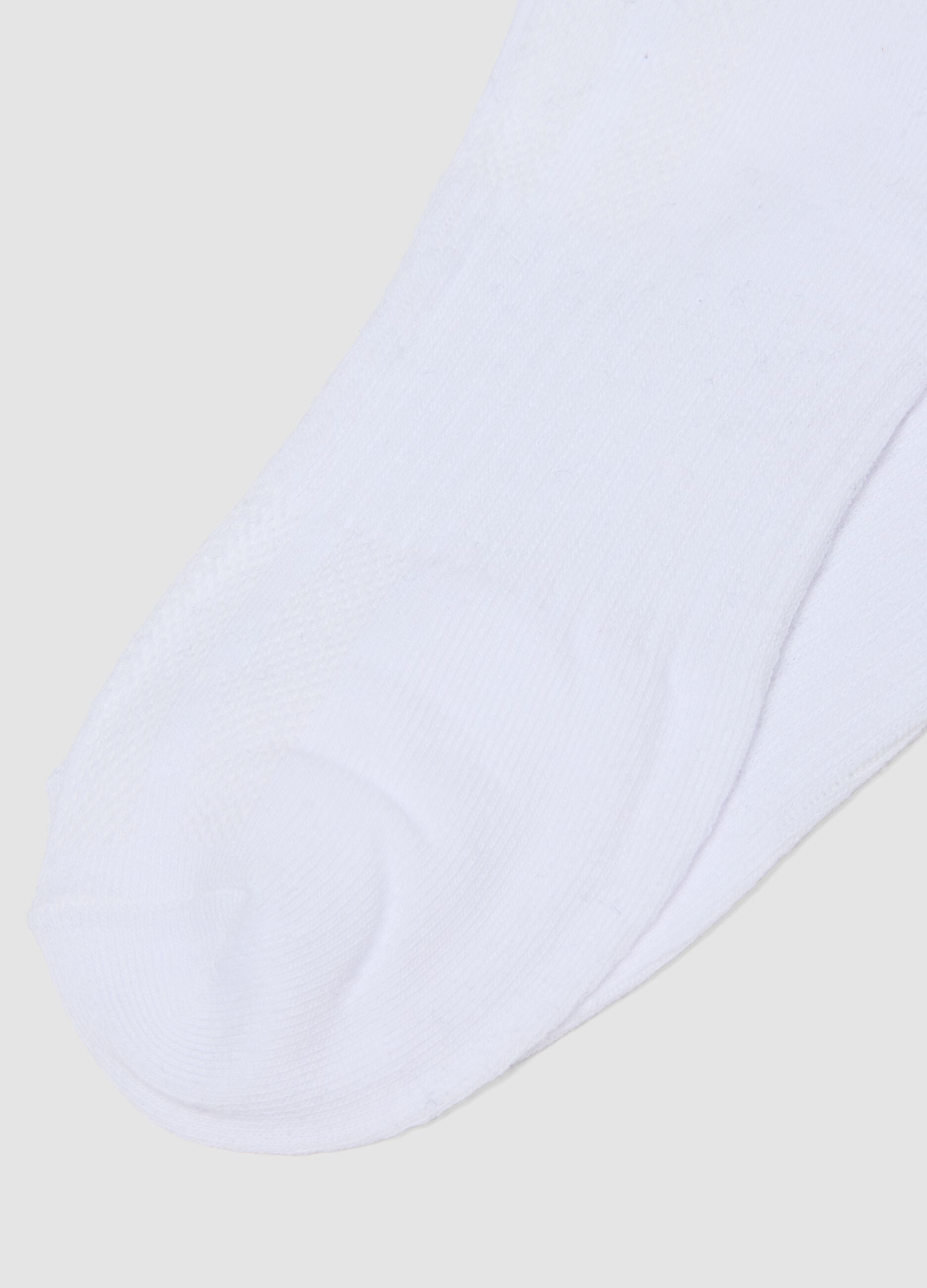 3-pack of white organic cotton-blend ankle sports socks