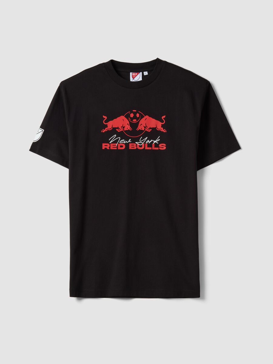 Regular fit pure cotton black short sleeve t-shirt Red Bulls_4