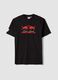 Regular fit pure cotton black short sleeve t-shirt Red Bulls_4