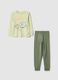 Children's green pure cotton pyjamas with frog print, regular fit_0