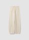 White cotton-blend barrel-fit joggers_0