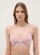 Pink triangle bra with lace and thin straps_0