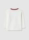 Children's white pure cotton regular fit t-shirt with Mickey Mouse_1