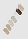 Multicolour cotton blend ankle socks multipack_0