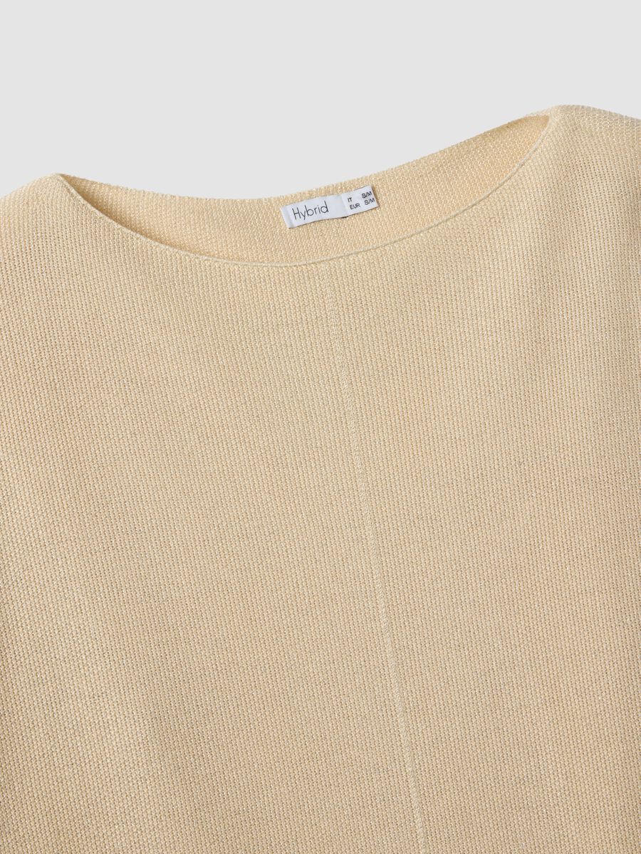 T-shirt beige in misto viscosa regular fit_5
