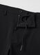 Black cotton blend regular fit chinos_5