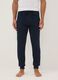 Blue organic cotton pyjama bottoms with drawstring_1