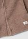Brown knitted cardigan with crew neck and hood_2
