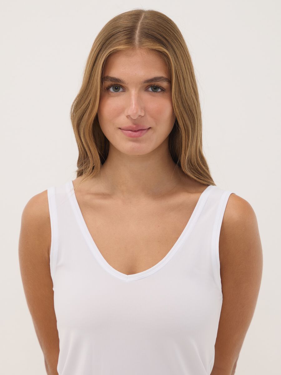 White stretch vest top, regular fit_1