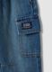 Light blue denim joggers in cotton-viscose blend with cargo pockets, relaxed fit_3