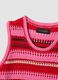 Multicolour striped pure cotton knitted vest, regular fit_5