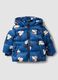 Blue hooded padded jacket with Mickey & Friends print_0