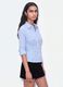 Blue striped slim-fit stretch cotton shirt_0