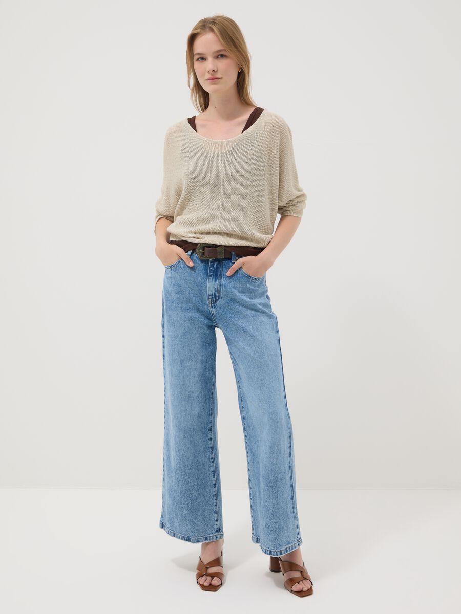 Beige viscose and linen blend knit_2