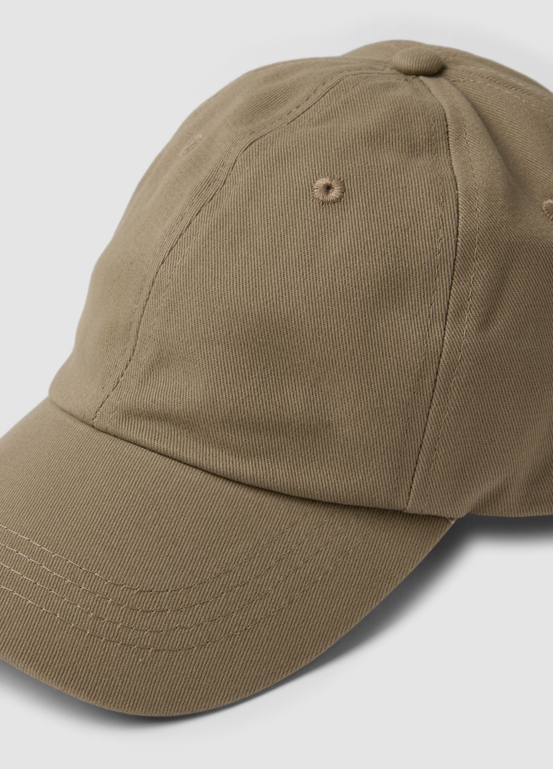 Beige pure cotton baseball cap