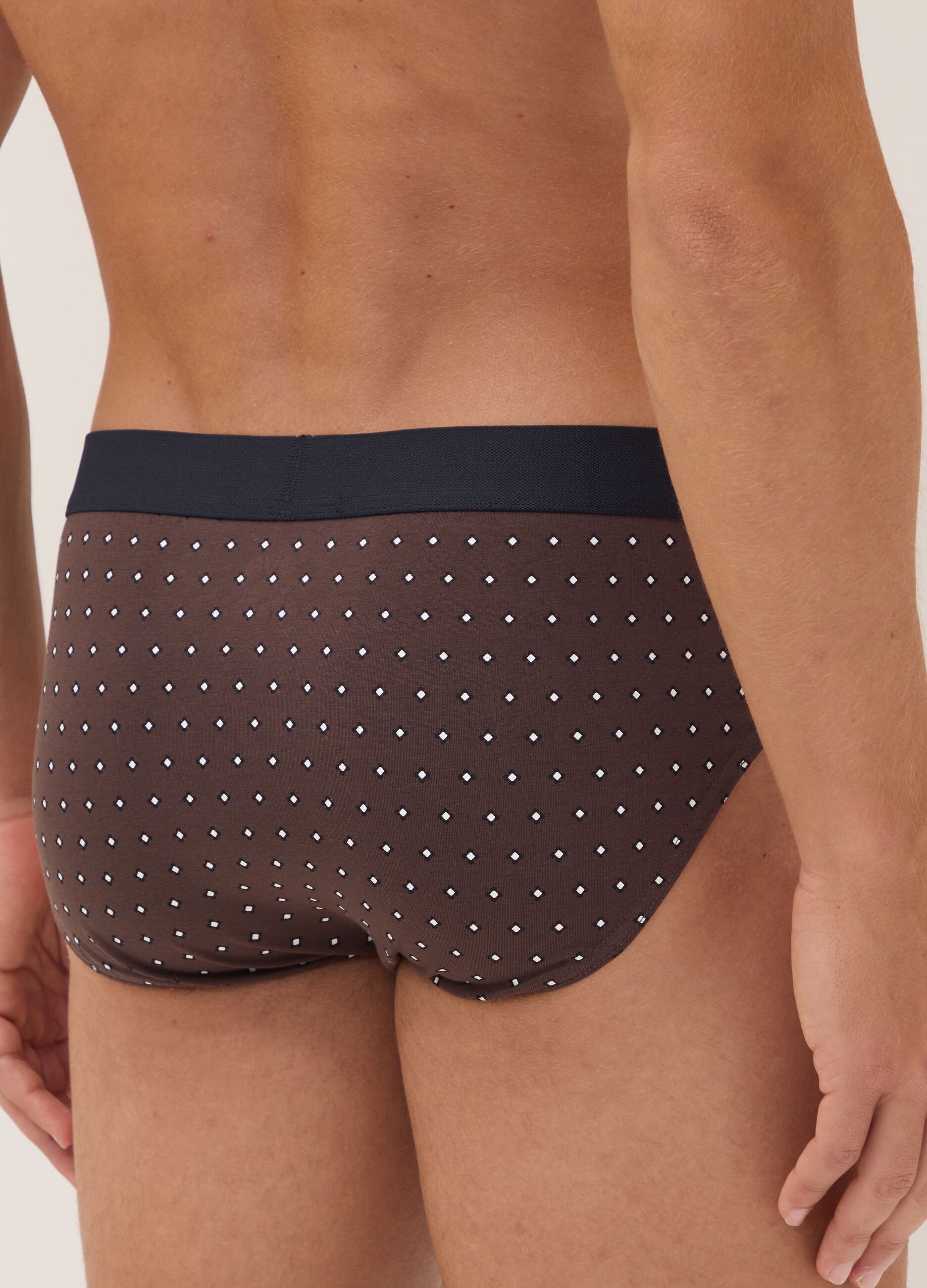 3-pack of blue stretch organic cotton briefs