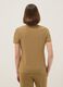 Brown pure cotton V-neck regular fit t-shirt_2