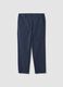 Blue pure cotton carrot-fit chinos_4