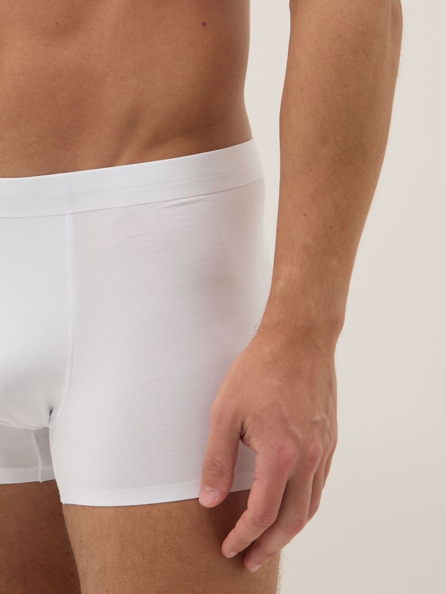 Bipack boxer midi in modal elasticizzato bianco regular fit_3