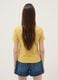 Yellow pure cotton short-sleeve T-shirt_3