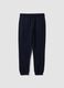 Blue cotton-blend joggers, regular fit_0