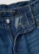 Blue pure cotton denim jeans with paperbag waist, baggy fit_5