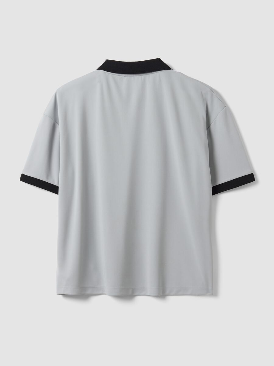 Grey PlayStation V-neck short-sleeve T-shirt_6