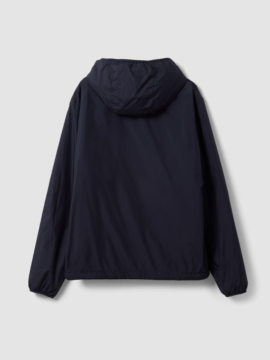 Giubbotto blu navy con cappuccio e zip_6