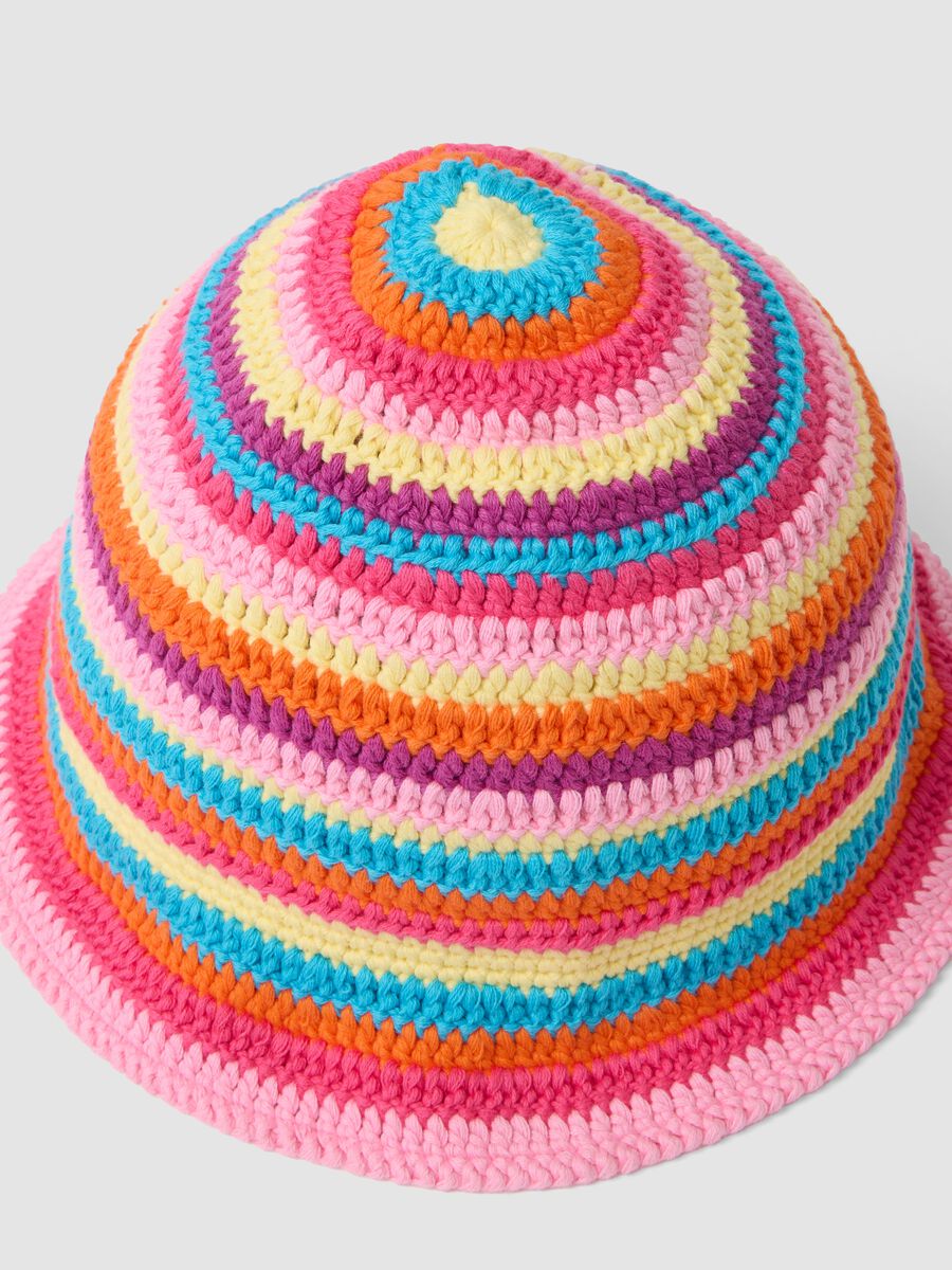 Cappello bucket multicolor in puro cotone_2