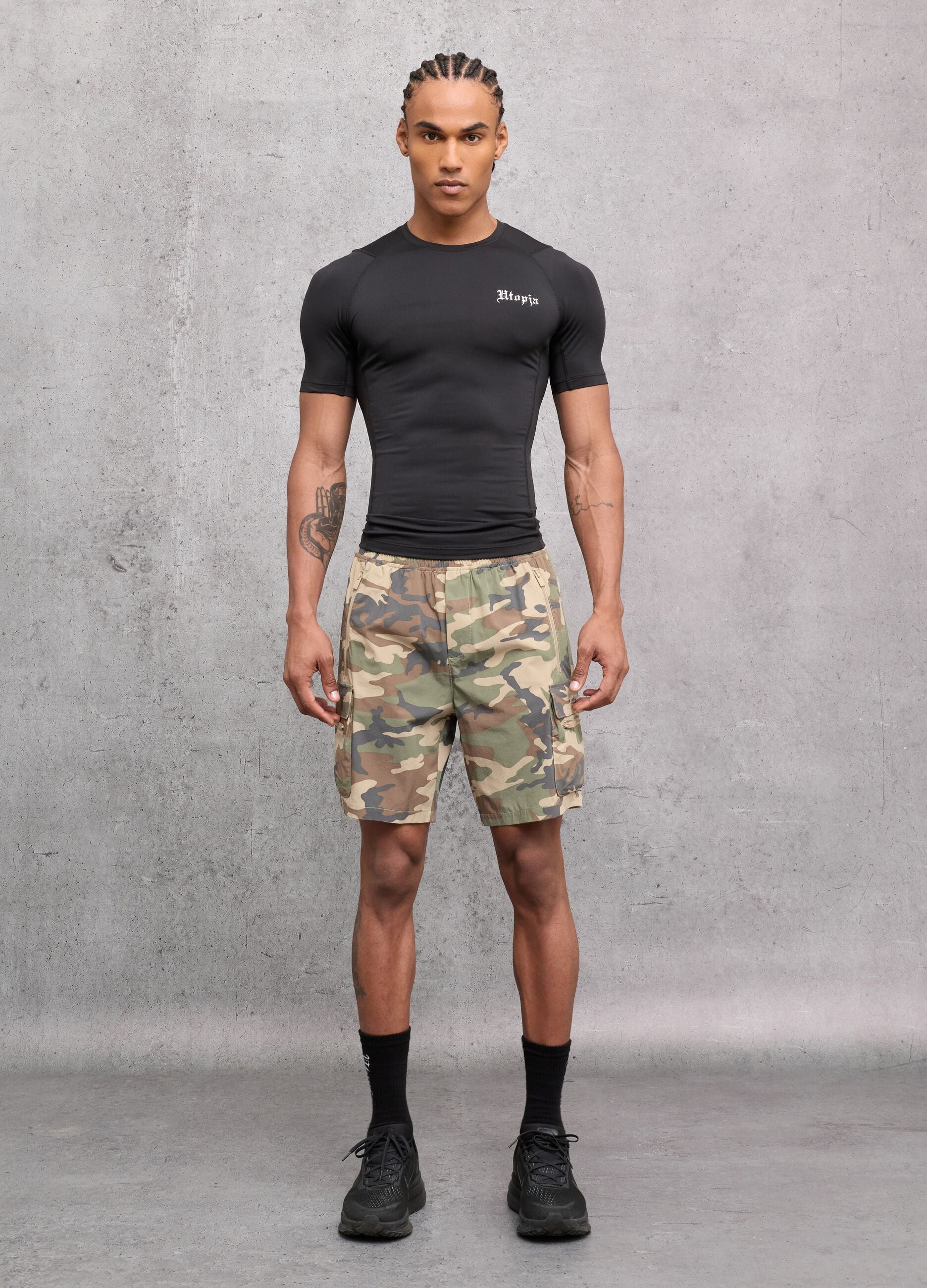 Kombat Active Camo Cargo Shorts