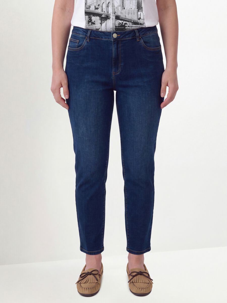 Blue denim slim-fit jeans in stretch cotton_1