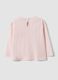 Pink long-sleeve organic cotton printed T-shirt for baby girl_1