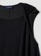 Long black cotton-blend dress, regular fit_5