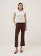 White regular fit stretch cotton t-shirt with stitching_1