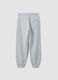 Grey comfort-fit jogger trousers in 100% organic cotton for boys_1