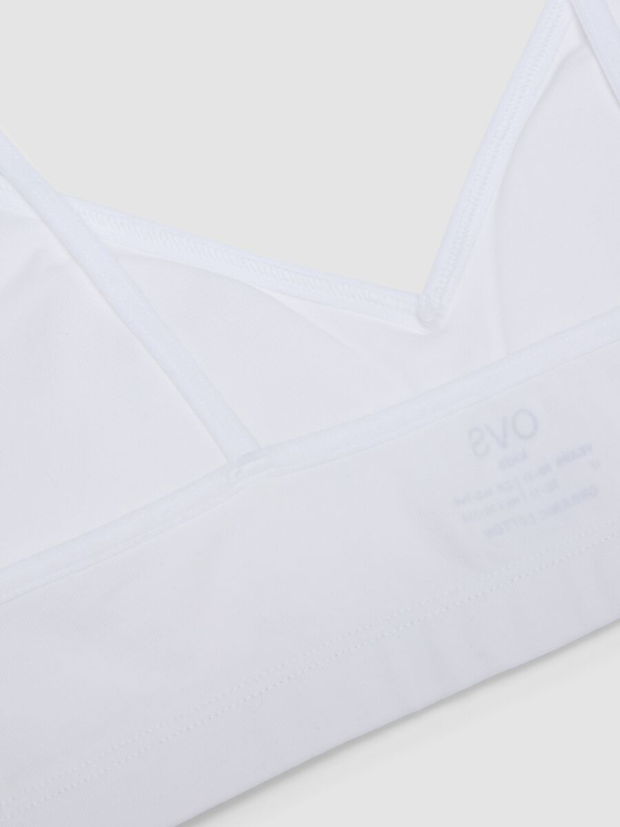 White organic cotton bra with thin straps for girls_3