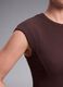 Brown fitted ribbed stretch-modal T-shirt ALTAVIA STUDIO_3