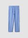 Multicolour striped pure viscose jogger trousers regular fit_4