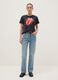Black pure cotton regular fit T-shirt with Rolling Stones print_1