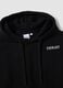 Black cotton-blend hoodie with logo_5