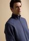 Blue full-zip jacket with stretch Easy Dry fabric collar, regular fit_2