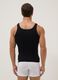 Black pure cotton tank top, regular fit_2
