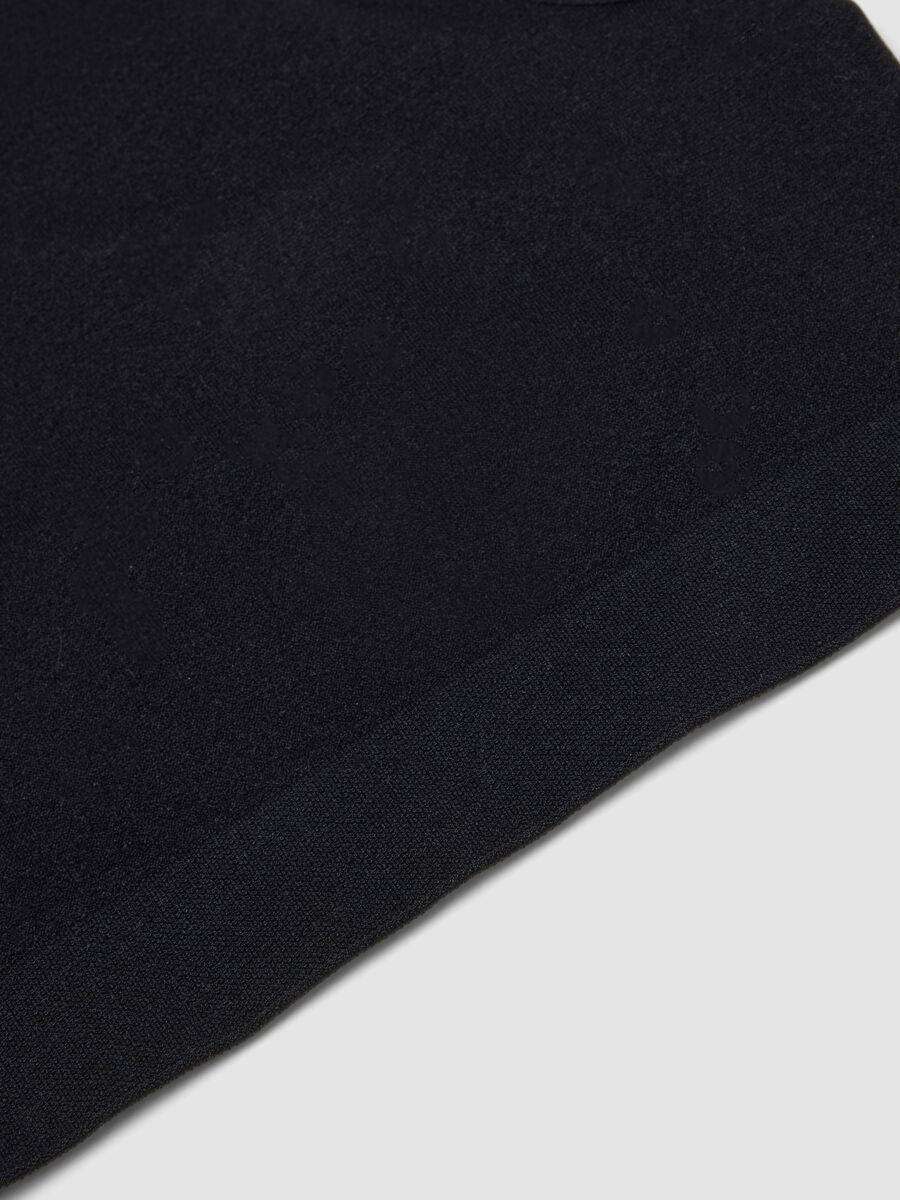 Black stretch microfibre sports bra for girls_3