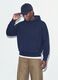 Navy pure cotton hoodie with oversized fit_2