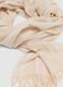 Beige pure cotton scarf with multicolour stripes_1
