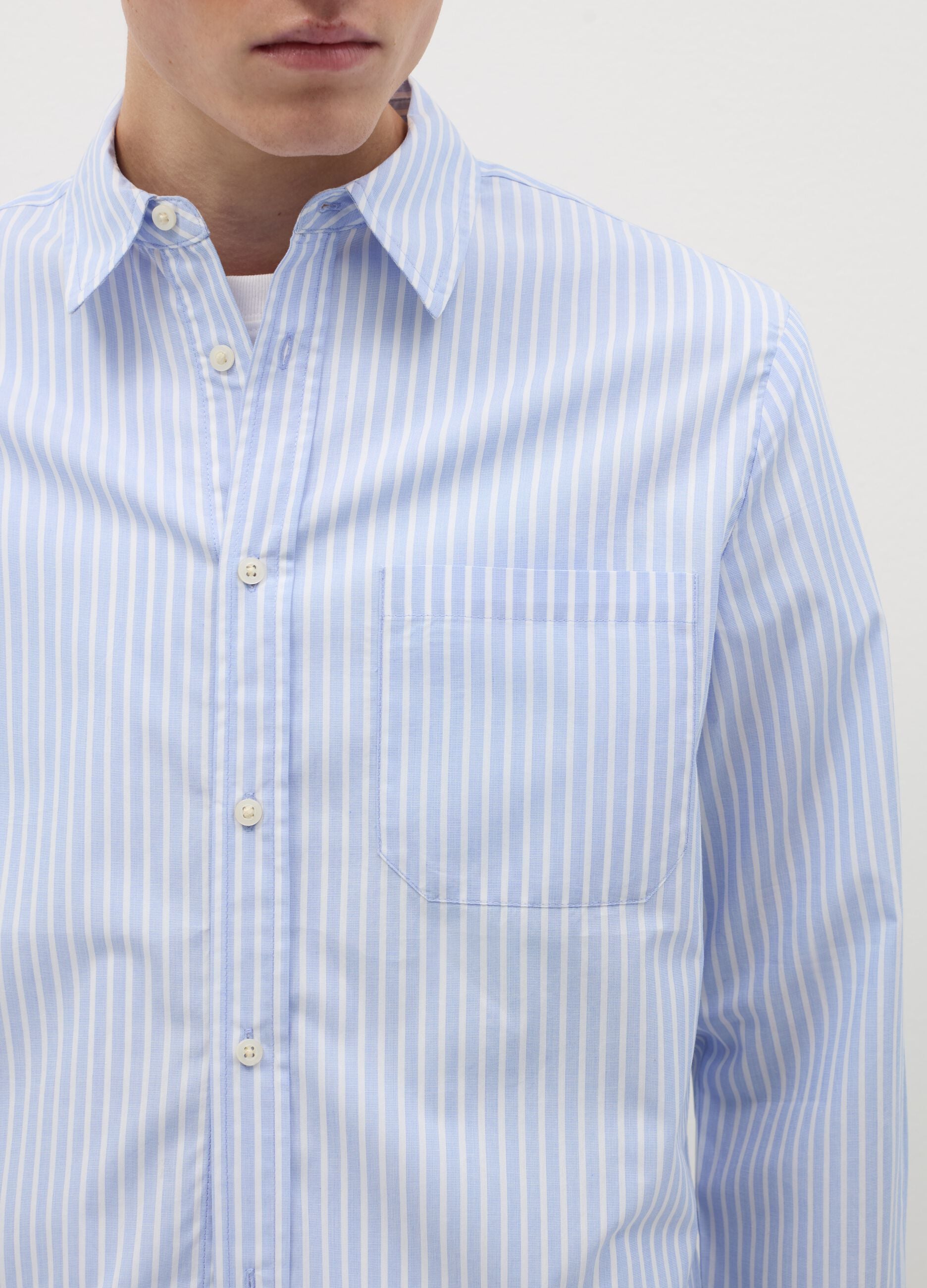 Striped shirt with pocket