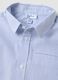 Camicia bianca a righe in puro cotone con taschino per bimbo_2