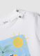 White pure cotton T-shirt for baby boy with print_2